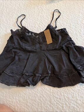 Urban Outfitters Tank top black Luckiest girl SP NWT